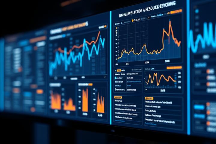 Interactive live audience monitoring dashboard displaying real-time data feeds and graphs