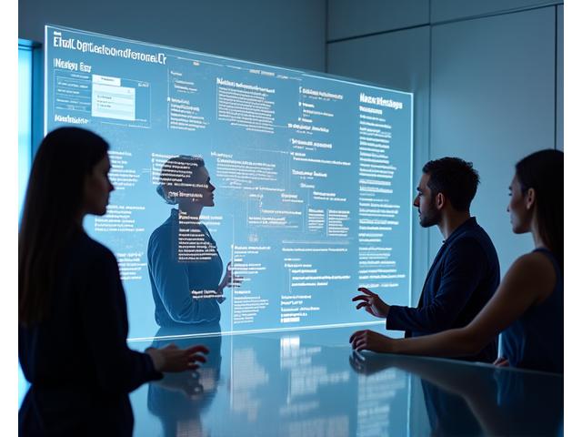 Ethical production team collaborating with cultural consultants around a flowchart