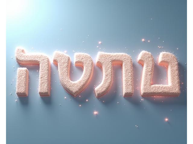 Dynamic visual of Hebrew letters transforming into English