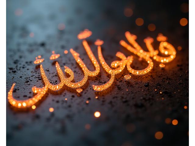 Calligraphy details showing Persian script