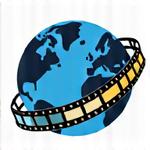 Image representing a documentary film festival with a globe and filmstrip icon.